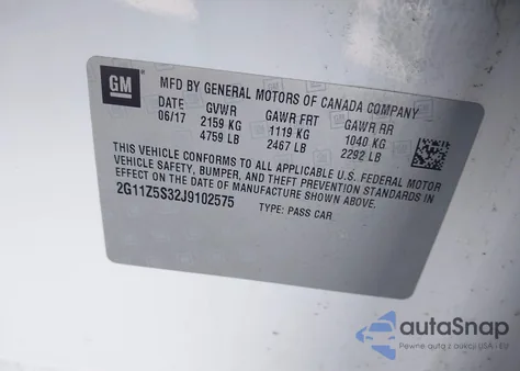 2018 Chevrolet Impala Ls from USA, damaged, VIN 2G11Z5S32J9102575